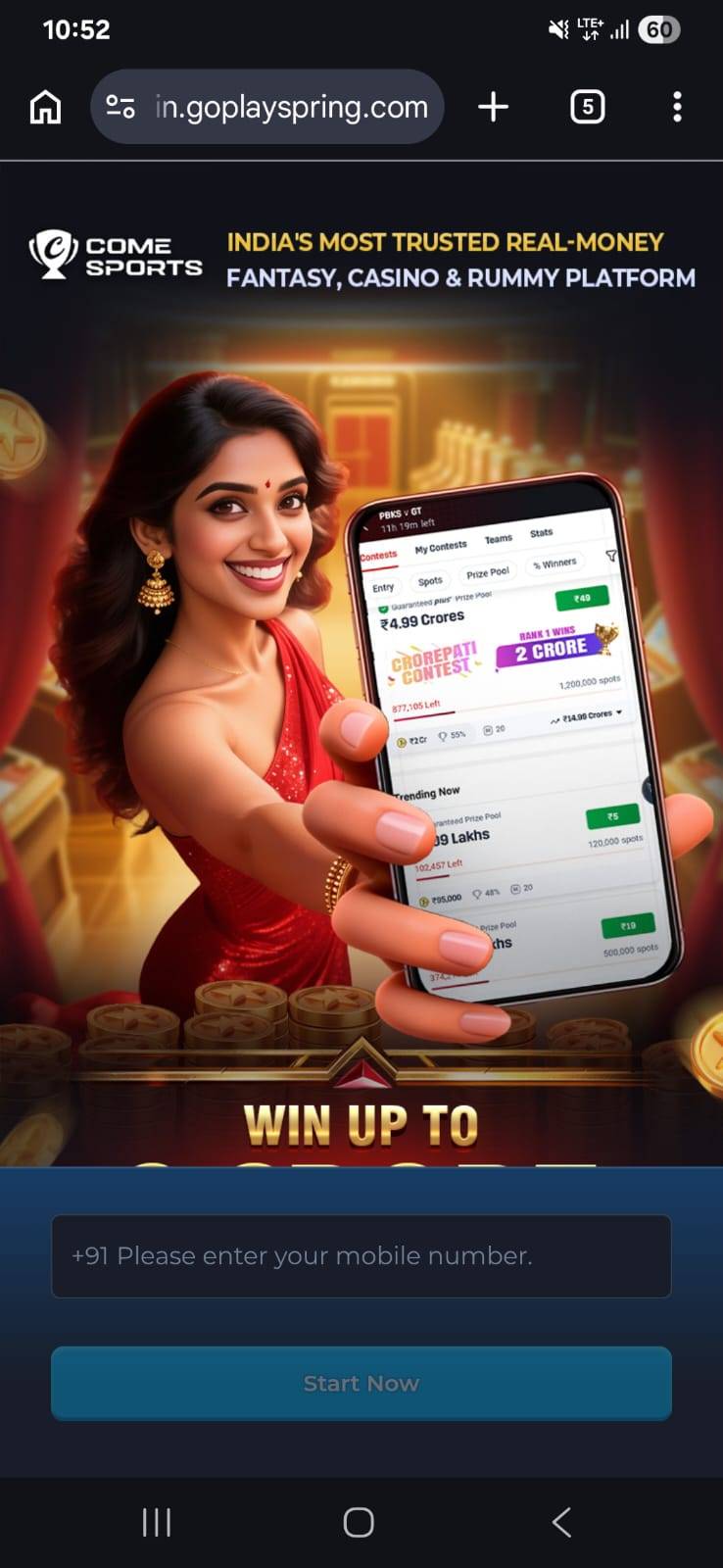 GoPlay 11 fantasy cricket app logo and winning dashboard.